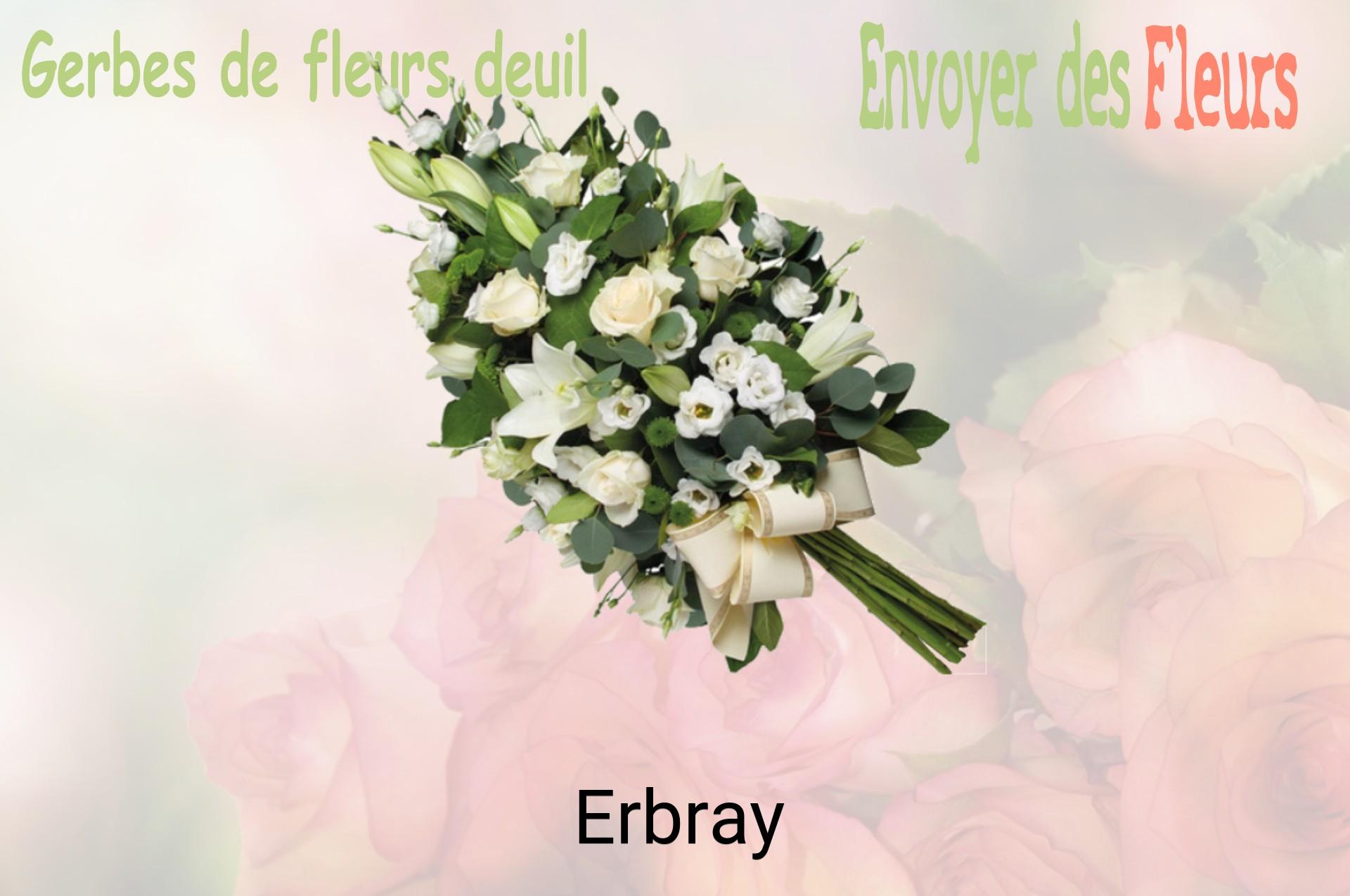 Gerbe de fleurs de deuil livrée à Erbray